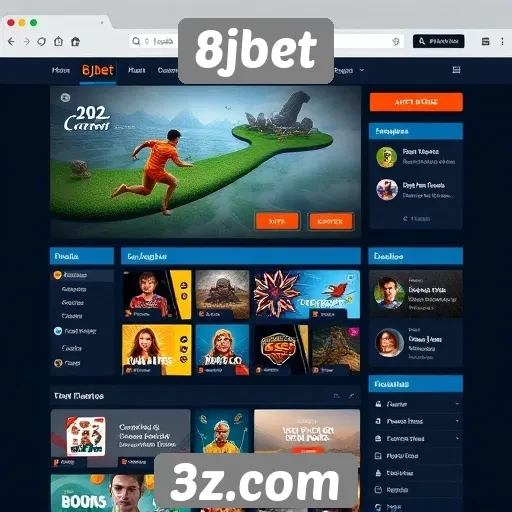 Interface do site 8jbet é intuitiva e amigável