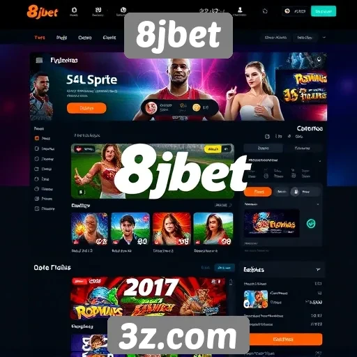 Facilidade de navegação e design do site 8jbet
